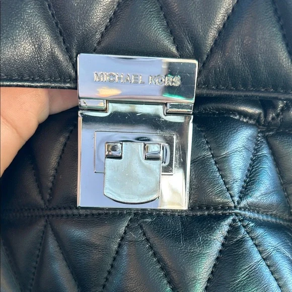 Michael Kors Black Quilted Backpack - Picture 2 of 13